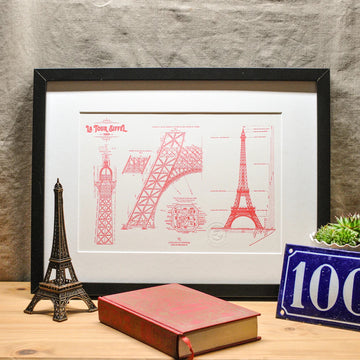 Plan original de la Tour Eiffel, détails