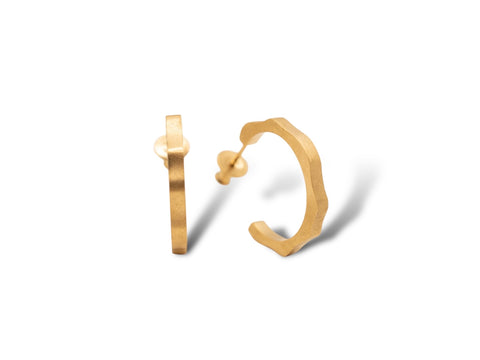 Ocean Matte Polished Hoops