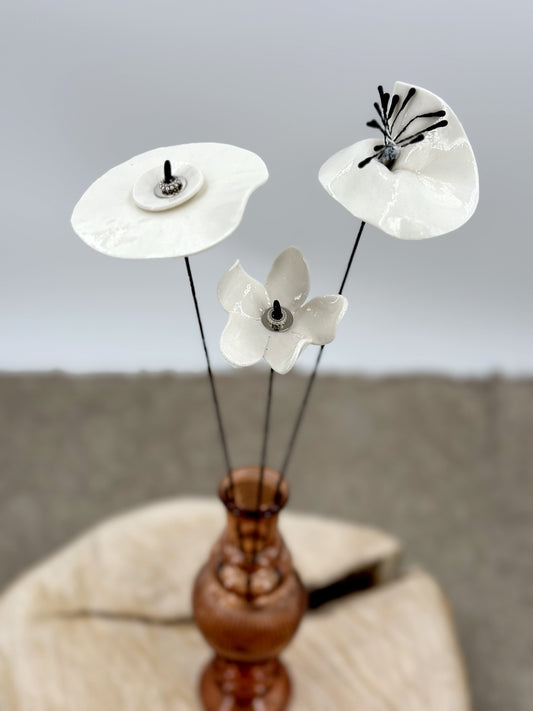 3 Porcelain Flower Garden - Bouquet No1