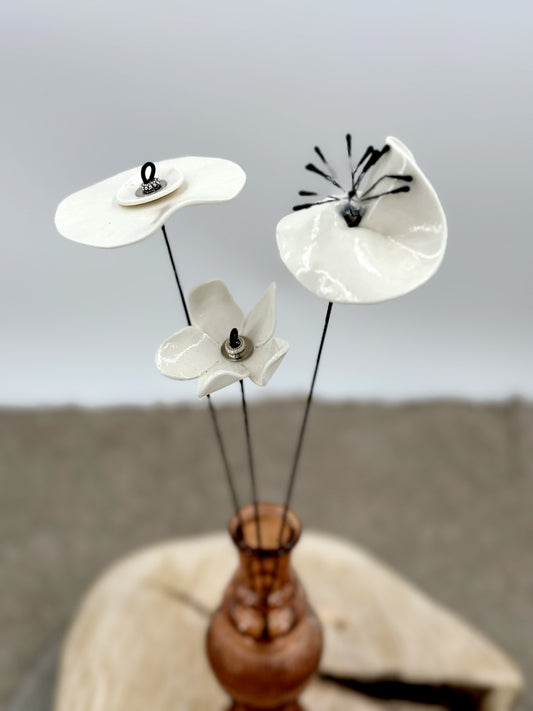 3 Porcelain Flower Garden - Bouquet No1