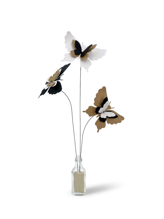 Box of 3 Paper Butterflies - Nature Collection