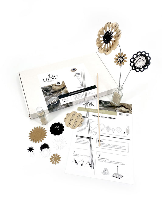 Box 3 Paper Flowers Bouquet DIY - Nature Collection
