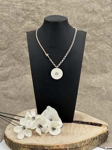Belcher chain and porcelain locket